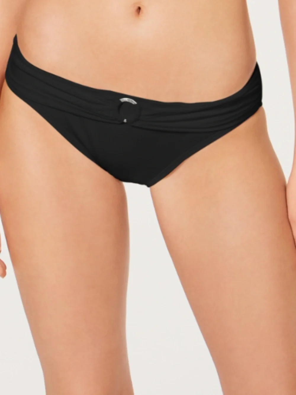 Michael Michael Kors Women’s Logo-Ring Bikini Bottoms Black Size XS 12116